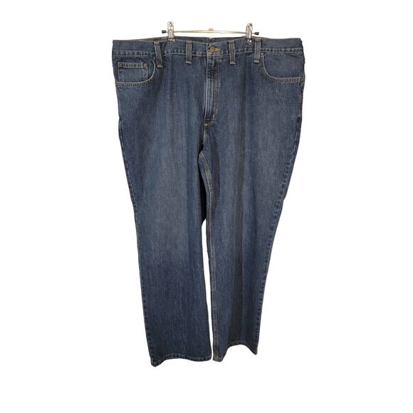 Carhartt Men's Relaxed Fit Jeans Construction Worker Medium Wash Size 46X30 - Picture 1 of 5